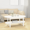zahrada-XL Konferenčný stolík biely 110x55x45 cm borovicový masív 822288
