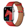 AppleMix Remienok FORCELL pre Apple Watch 38 / 40 / 41 / 42 mm - magnetický - syntetická koža - červený