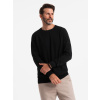 Ombre Men's raglan sweater with ribbed sleeves - black čierna M Ombre 5902228992448