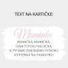 Sójová sviečka kvetinka Darčeková karta: Maminke 2