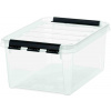SMARTSTORE Úložný box, plastový, 8 l, čierne úchytky, 