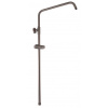 Slezák rav Sprchová tyč teleskopická k bateriím s hlavovou a ruční sprchou, Metal grey - kartáčovaná MD0890MGK, RAV Slezák