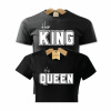 T-ričko Jeho kráľovná Jej kráľ tričká pre páry ( King a Queen ) Pánska veľkosť: XL, Dámska veľkosť: S