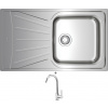 Teka STARBRIGHT 50 E-XN 1B 1D X nerezová oceľ + Deante ASTER BCA 062M chróm