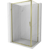Mexen Exo, posuvný sprchový kút 150 x 85 cm, číre sklo, zlatá, 8151-150-085-50-00