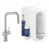 Grohe BLUE HOME dřezová elektronická baterie, s vytahovací koncovkou, s filtračním a chladícím zařízením, Bluetooth, napájení ze sítě, supersteel