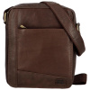 Pánska kožená taška cez rameno tmavo hnedá - SendiDesign Kartol hnedá