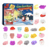 ADVENTNÝ KALENDÁR PRE DETI ANTISTRESOVÉ HRAČKY STLÁČACIA HRAČKA SQUISHY 24 KS
