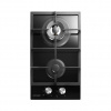 Plynová varná doska Concept čierne sklo 2 horáky liatinový rošt bezrámčeková 30 cm