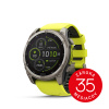 GARMIN fenix 8 - 51mm, Sapphire Solar, Titanium, Amp Yellow/Graphite band 010-02907-21