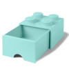 LEGO® úložný box so šuplíkom 250x250x180mm aqua