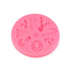 Silikonová forma vločky, vánoční motivy Varianta: 2 (20) růžová, Balení: 1 ks