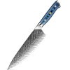 IZMAEL Damaškový kuchynský nôž Tukami Chef/Modrá 21 cm