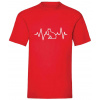 EKG mačka - Červená , Pánske , XXL