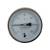Bimetalový teplomer DN100mm x jimka 75mm, teplotný rozsah 0-120°C, zadný vývod 1/2''