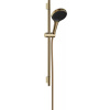 Hansgrohe Rainfinity, sprchová sada 130 3jet EcoSmart s tyčou S Puro 65 cm, zlatá, HAN-28746990