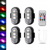 4 ks univerzálnych LED motocyklových výstražných svetiel, 8 farieb, mini USB stroboskop pre drony