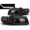 SEAT LEON / TOLEDO 99-04 - predné čierna svetlá s LED svietením