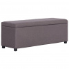 vidaXL Lavica s úložným priestorom 116 cm sivohnedá polyester - Šedohnedá - 70315-25102