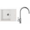 Set Sinks G11428 (dřez Amanda 650 Milk 28 + baterie Vitalia Chrom - lesklý)