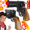 REVOLVER NA KAPSULOVÝ GONHER, PIŠTOĽ KOVBOJA S KOVOVÝM BUBNOM