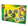 SES Creative Sádrový trojkomplet dinosaury