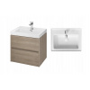 Cersanit Crea, závesná skrinka s umývadlom 60cm, set B114, dub, S801-288