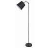 Rabalux Čierna stojacia lampa Godric s čiernym tienidlom pre žiarovku E27 6640