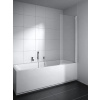 Kermi CADA XS - Vaňová zástena DFR, 75x160 cm, pravá, lesklá strieborná/číre sklo CKDFR07516VPK