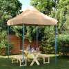 vidaXL Skladací pop-up párty stan béžový 200x200x306 cm - Béžová - 202907-136591