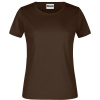 James & Nicholson Tričko JN 746, krátký rukáv, dámské COT02074614513-brown 3XL Hnědá