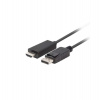 LANBERG DISPLAYPORT(M) V1.1 -&gt HDMI(M) KABEL 1M ČERNÝ (CA-DPHD-11CC-0010-BK)