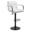 Kondela Barová stolička, ekokoža biela/čierna, FABIOLA