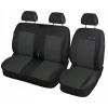 Poťah na komplet sedadiel Auto-dekor polyester, univerzálny popolavý velúr