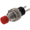 Tlačítko PBS-10B-2, OFF-(ON) 1pólové 250V/1A červené