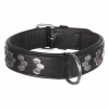 Obojok ACTIVE kožený - čierny L-XL:55-65cm/40mm