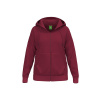 ERIMA TS MIKINA NA ZIP S KAPUCÍ - DÁMSKÁ - Bordová - veľkosť 36 eur