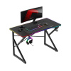 Herný stôl Huzaro Hero 1.7 rgb black, písací stôl 120 X 60 Cm čierny.