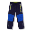 Chlapčenské šusťákové nohavice, zateplené - KUGO DK8232, tmavo modrá / signálne zipsy Farba: Modrá tmavo, Veľkosť: 122