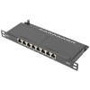 Digitus DN-91608S-SL-EA 8 portů patch panel CAT 6A 0.5 U; DN-91608S-SL-EA