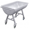 Vozík se dřezem na 2 kolečkách 1100x650x825 mm, 150 l | CONTACTO, 400/150 inox