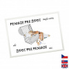 Rámček na darovanie peňazí - Peniaze, Nápis slovensky, Rámik 100 - biela , darček na promócie
