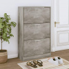 vidaXL Botník betónovo sivý 63x24x103 cm spracované drevo