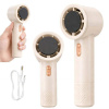 Ručný mini ventilátor USB biely (Prenosný ventilátor na leto s reguláciou výkonu a nabíjaním cez USB)