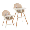 Kŕmna stolička 2 v 1 béžová