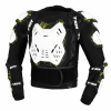 TXR Chránič tela Armor čierno-bielo-fluo žltý XL (Chránič tela TXR Armor čierno-bielo-fluo žltý má plastové chrániče na hrudi, chrbte, ramenách a lakťoch, zapínanie pomocou bočného zipsu a je certifik
