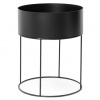 Ferm Living Okrúhly stojan na kvety Plant Box Black