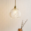 EBB & FLOW Rowan závesná lampa, zlatá Ø 22 cm - LA101522