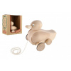 Teddies Káčer ťahací prírodný drevený 17cm