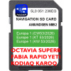 Mapa navigácie Europa SKODA AMUNDSEN MIB2 AS Octavia Superb Fabia Rapid Yeti Kodiaq Karoq EU AS pamäťová karta SD